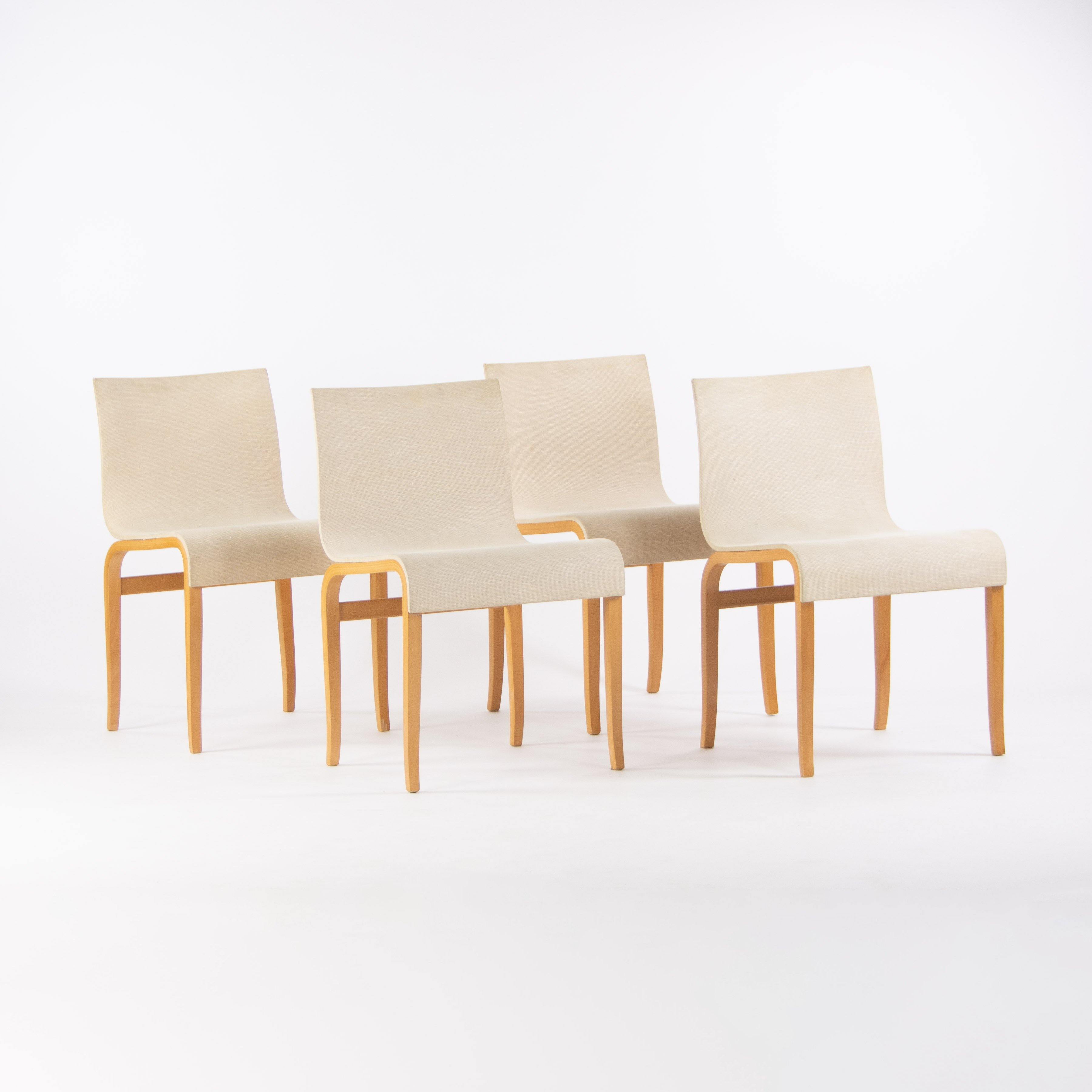 Knoll International Bent Plywood Dining Chairs Authentic Marked Set of Four - Rarify Inc.