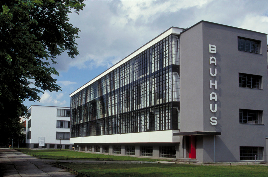 Walter Gropius's building at the Bauhaus school's second location in Dessau, Germany (image via MCAD Library)