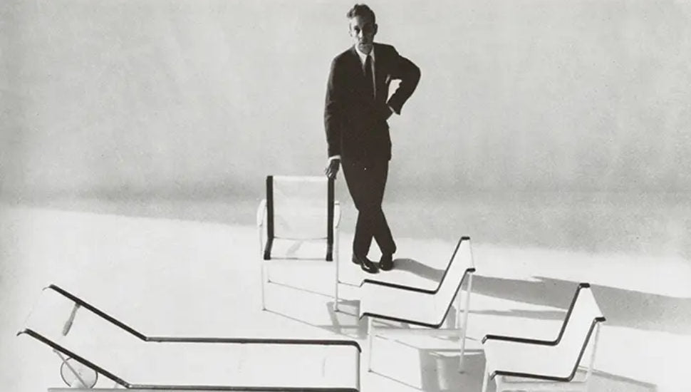 Richard Schultz with his iconic 1966 Collection (image via Institute of Design)