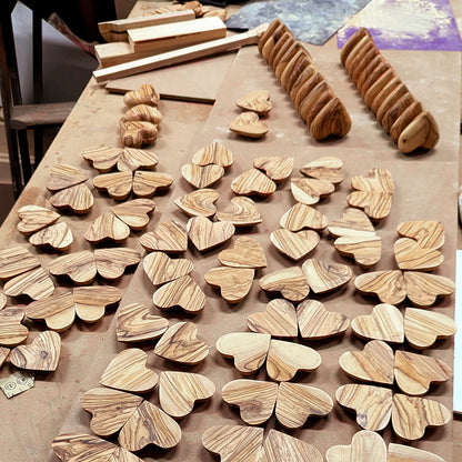 The Magnetic Olive Wood Heart