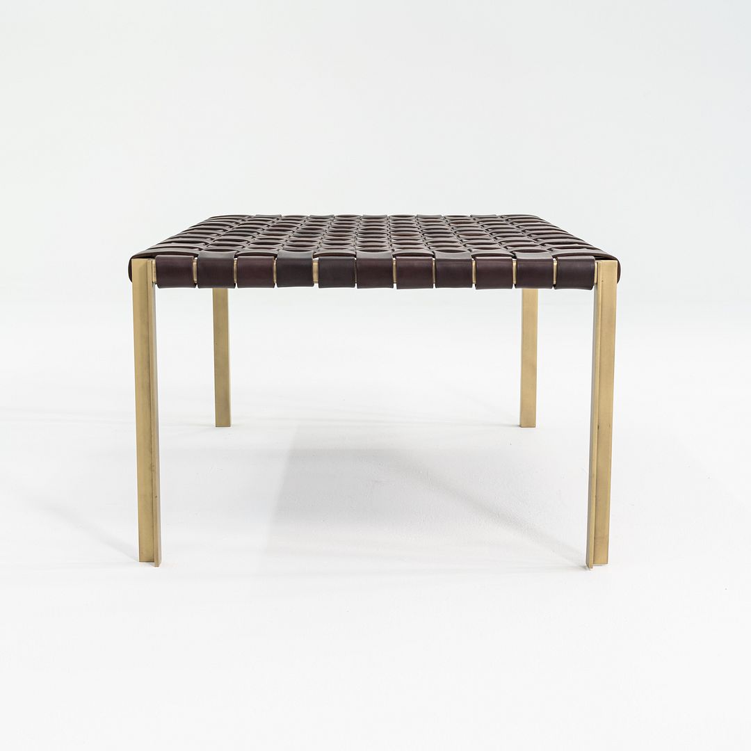 TG-18 Small Woven Leather Bench