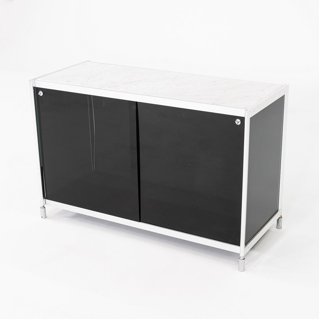 Marble, Aluminum and Glass Cabinet