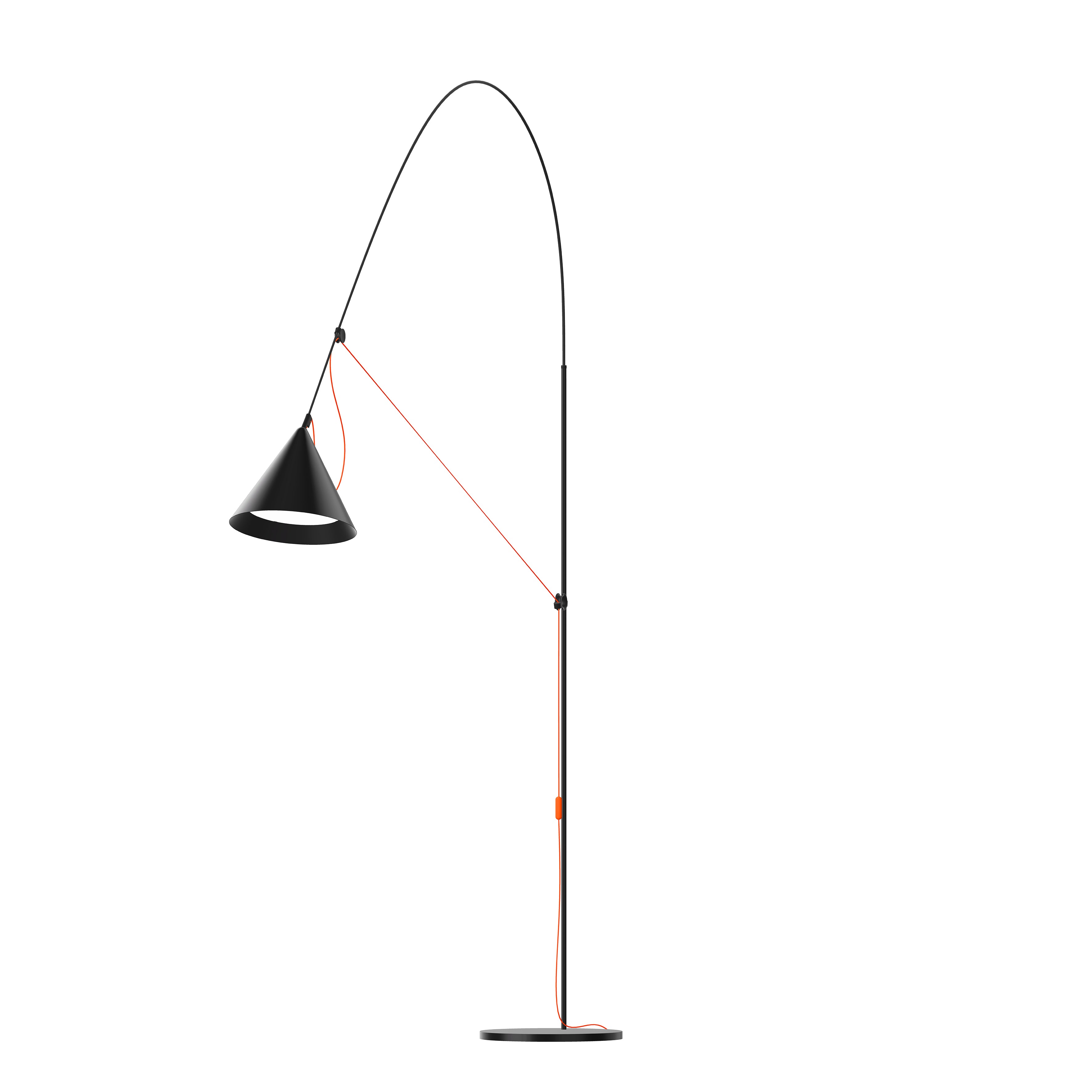 フロアスタンド Midgard Ayno Floor Lamp Grey Orange Ayno Floor Lamp by Stefan Diez — Rarify
