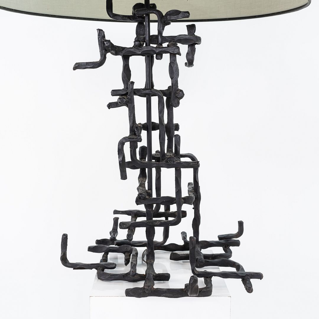Sculptural Steel Lamp