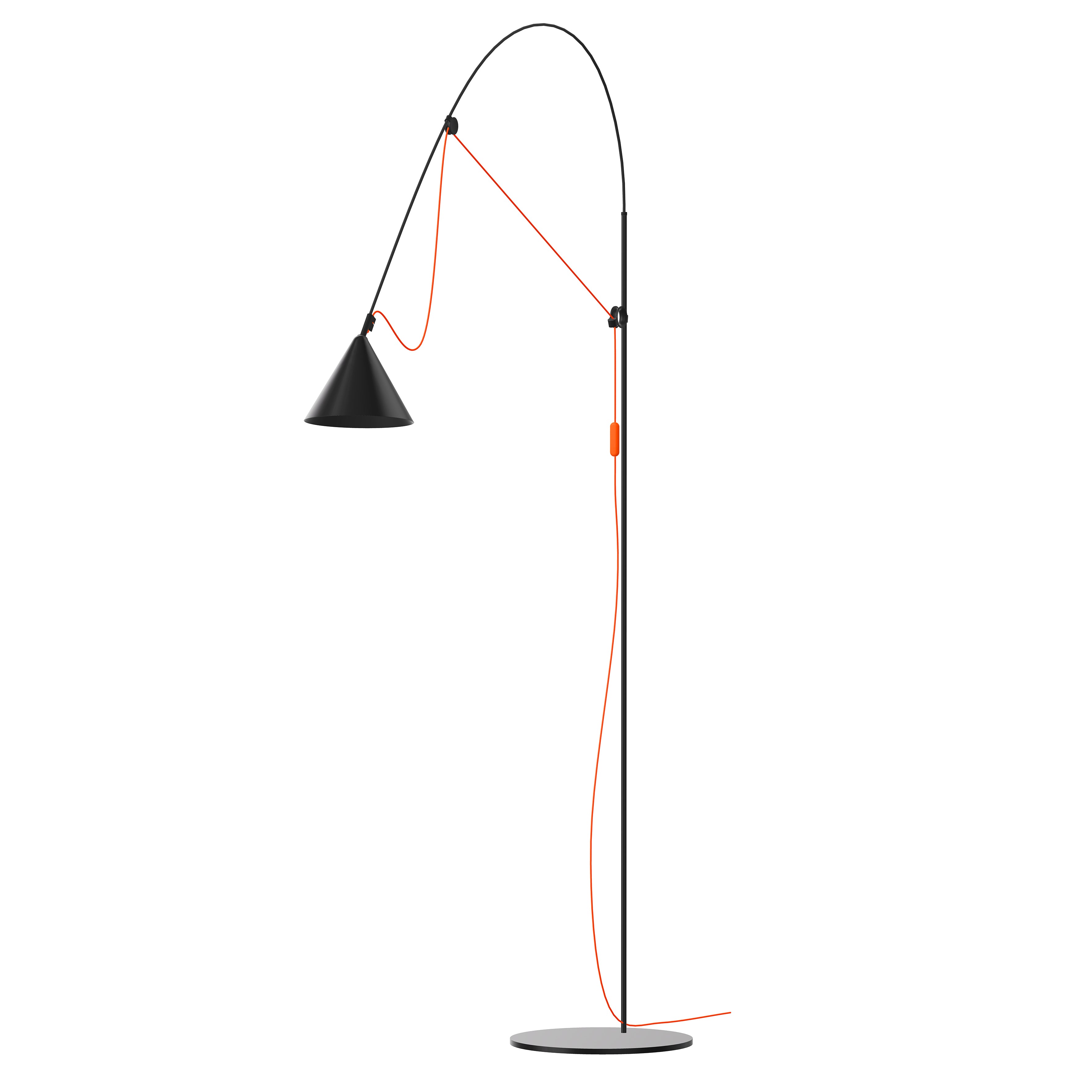 フロアスタンド Midgard Ayno Floor Lamp Grey Orange Ayno Floor Lamp by Stefan Diez — Rarify