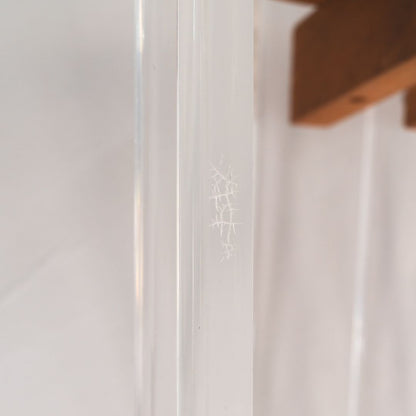 Lucite and Oak Side Chair