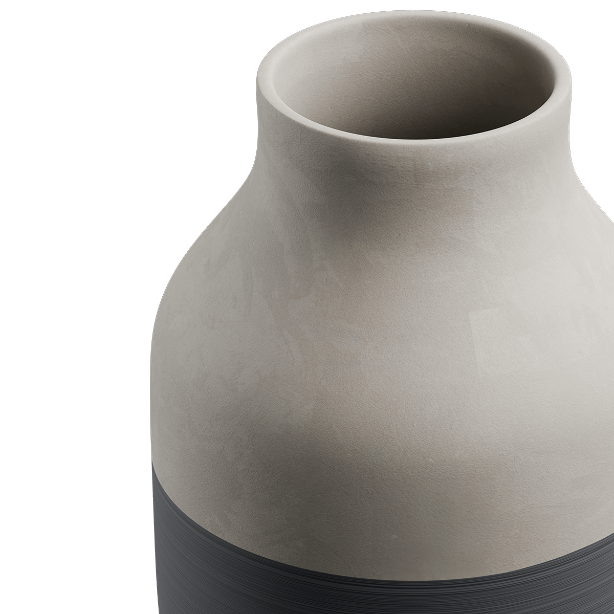 Kähler Omaggio Circulare Vase — Anthracite Grey 12.2"