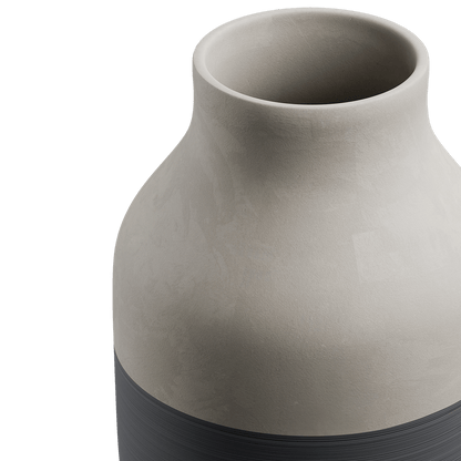 Kähler Omaggio Circulare Vase — Anthracite Grey 12.2"