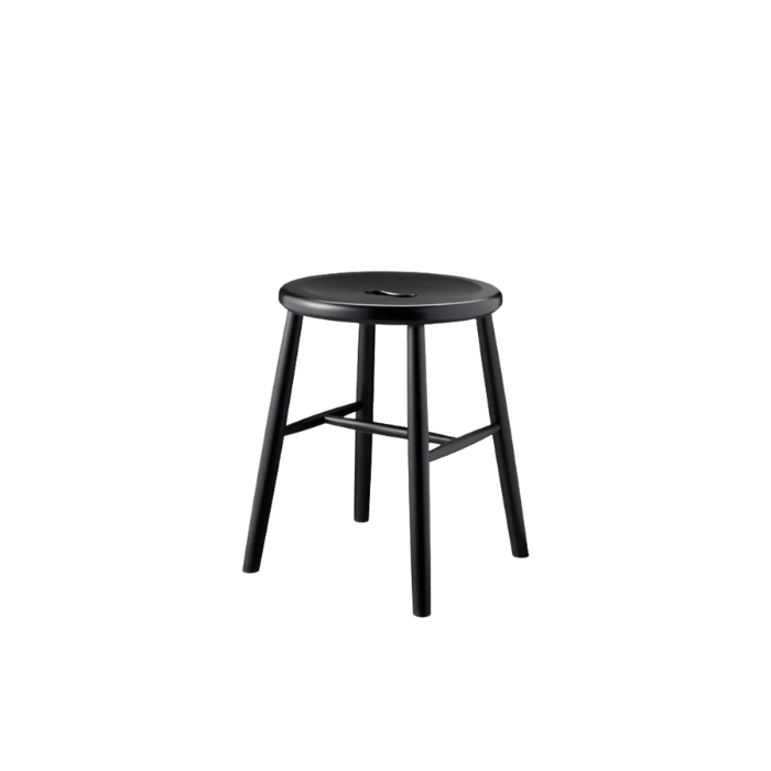 J27 Stool — Beech — Jet Black