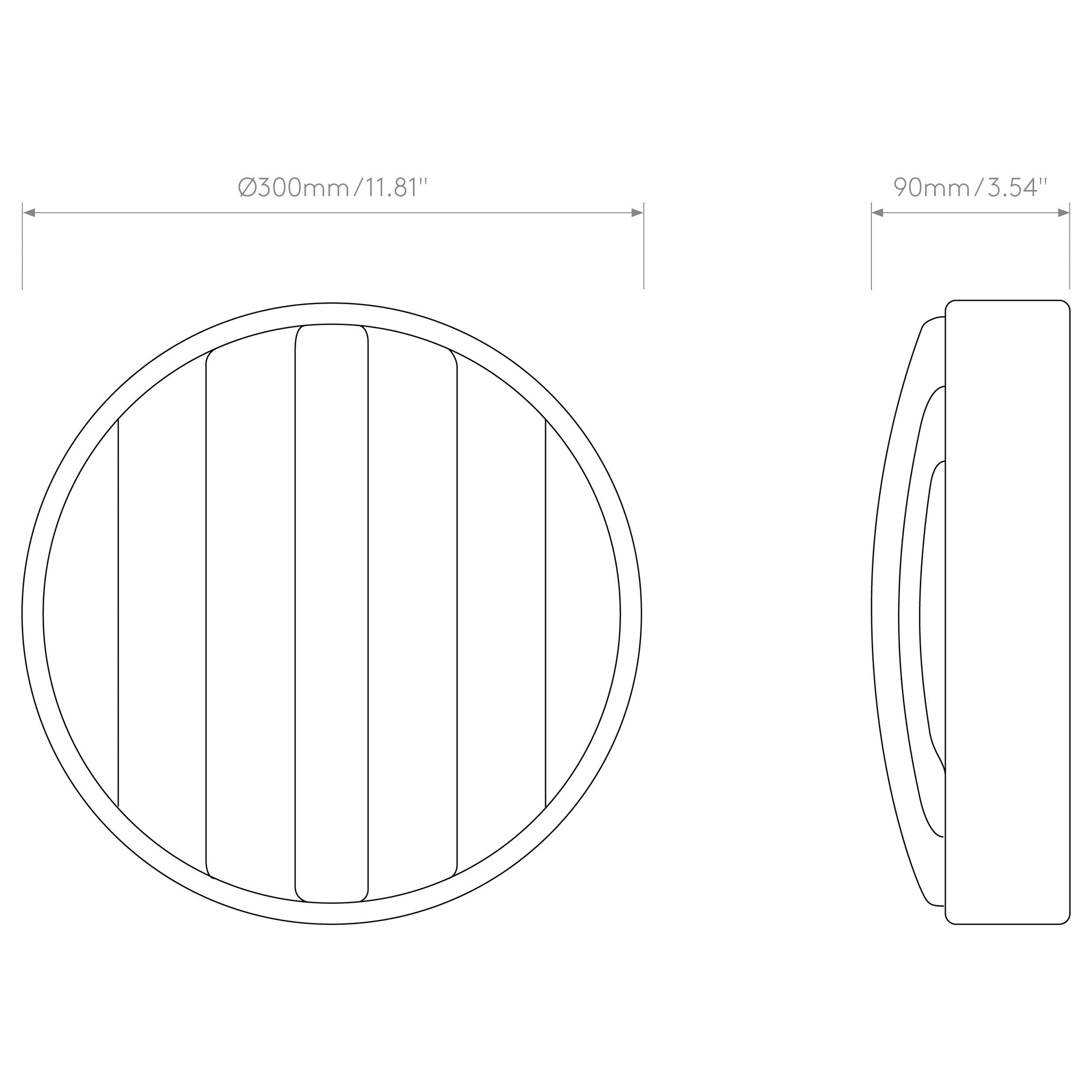 Montreal Round Wall Lamp — Outdoor