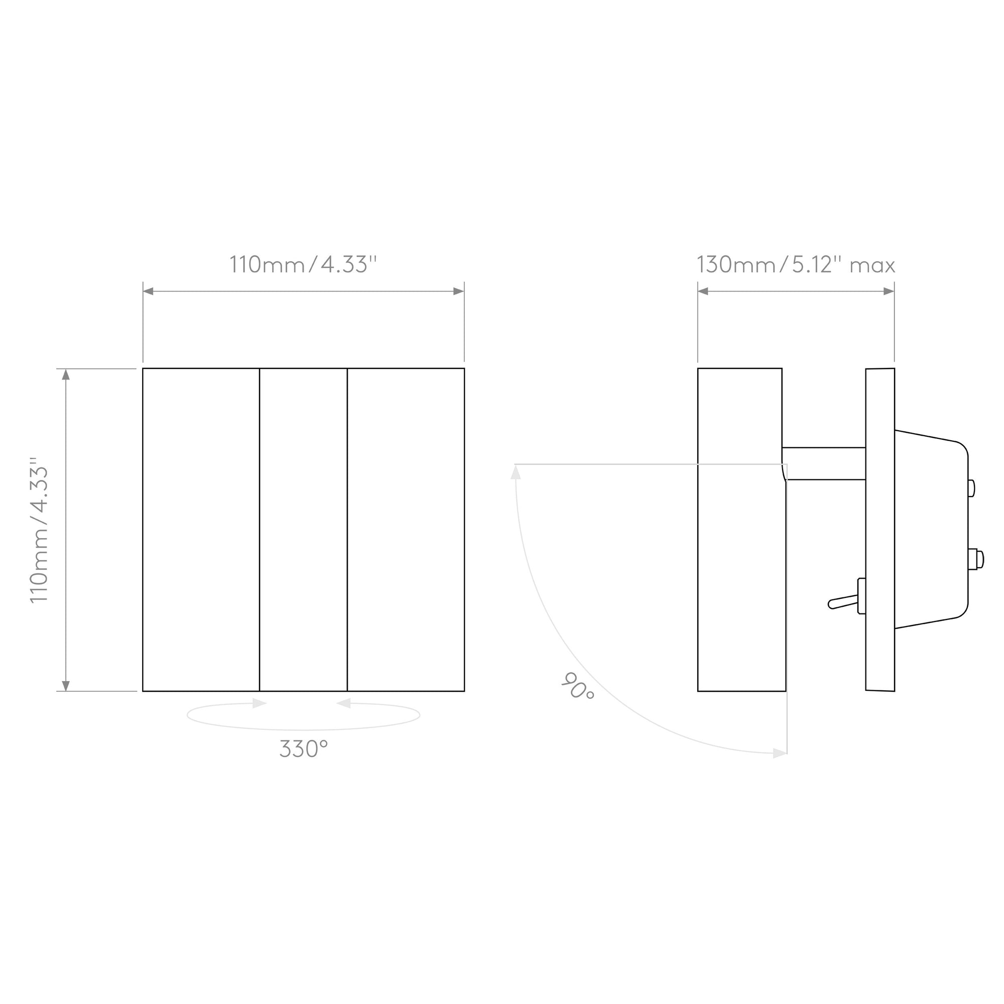 Enna Square Wall Lamp