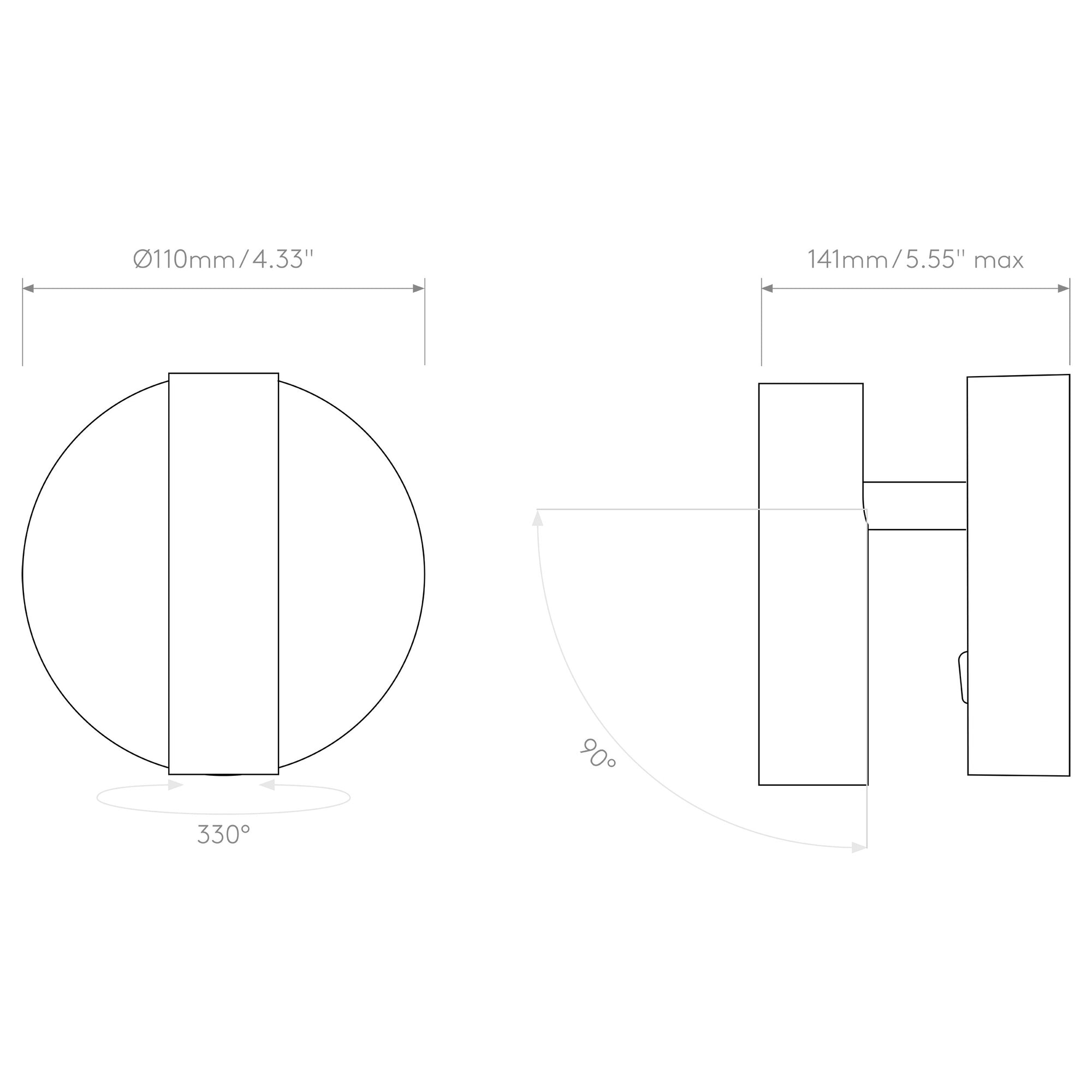 Enna Surface Wall Lamp — Round