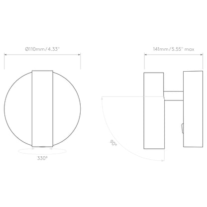 Enna Surface Wall Lamp — Round