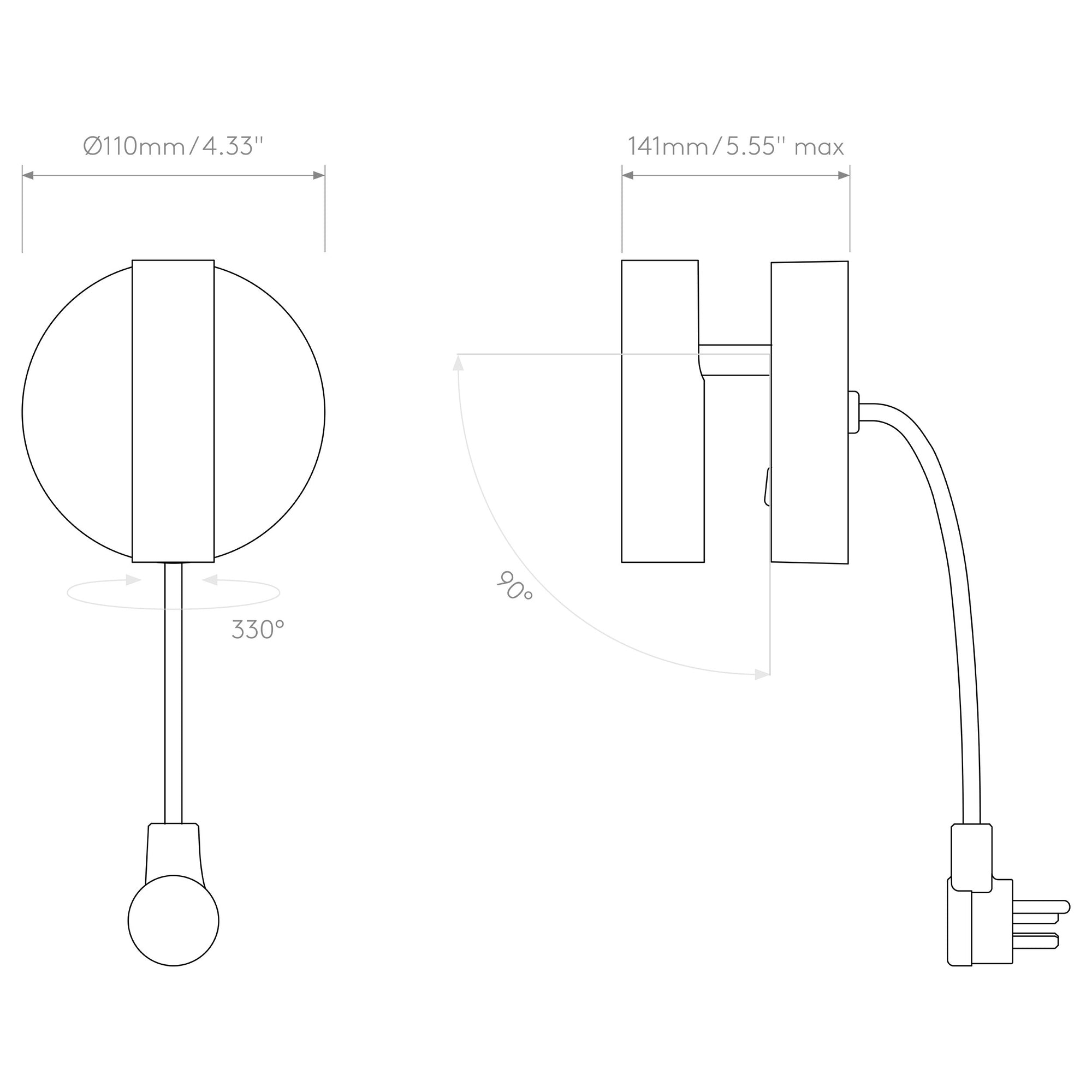 Enna Surface Wall Lamp — Round