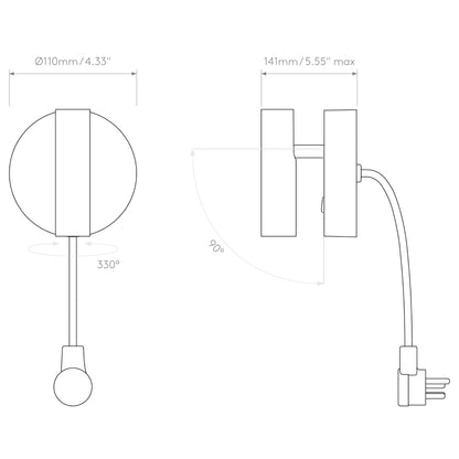 Enna Surface Wall Lamp — Round