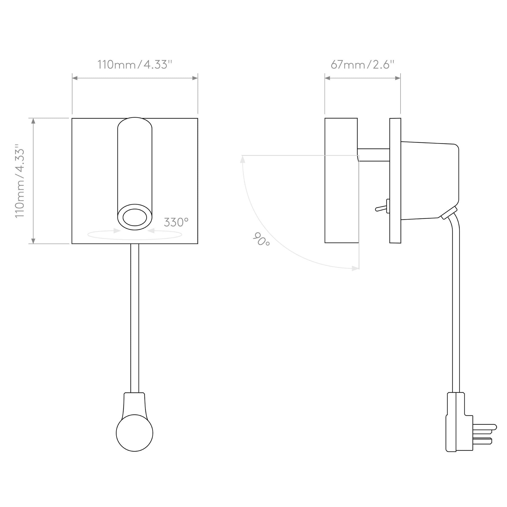 Enna Square Wall Lamp