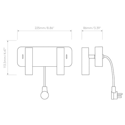 Enna Twin Wall Lamp