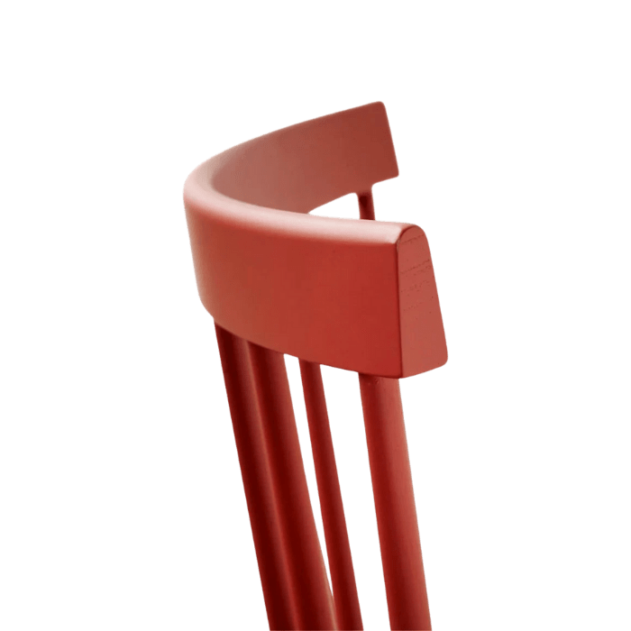J46 Dining Chair — Coral Red Painted Beech
