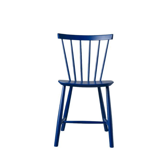 J46 Dining Chair — Dark Blue Painted Beech