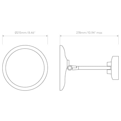 Mascali Round LED Magnifying Mirror