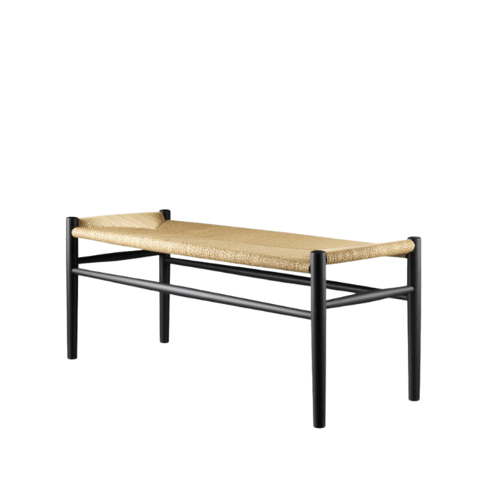 J83B Bench — Jet Black Painted Beech