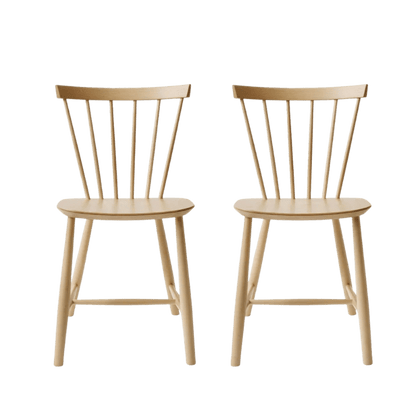J46 Dining Chair — Beech Nature Lacquered — Set of 2