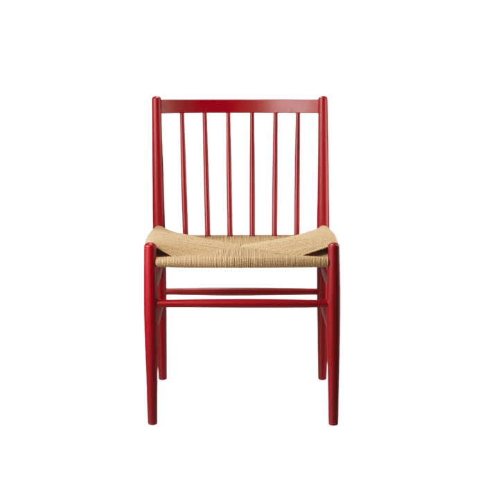 J80 Chair — Ruby Red Painted Beech
