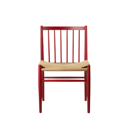 J80 Chair — Ruby Red Painted Beech