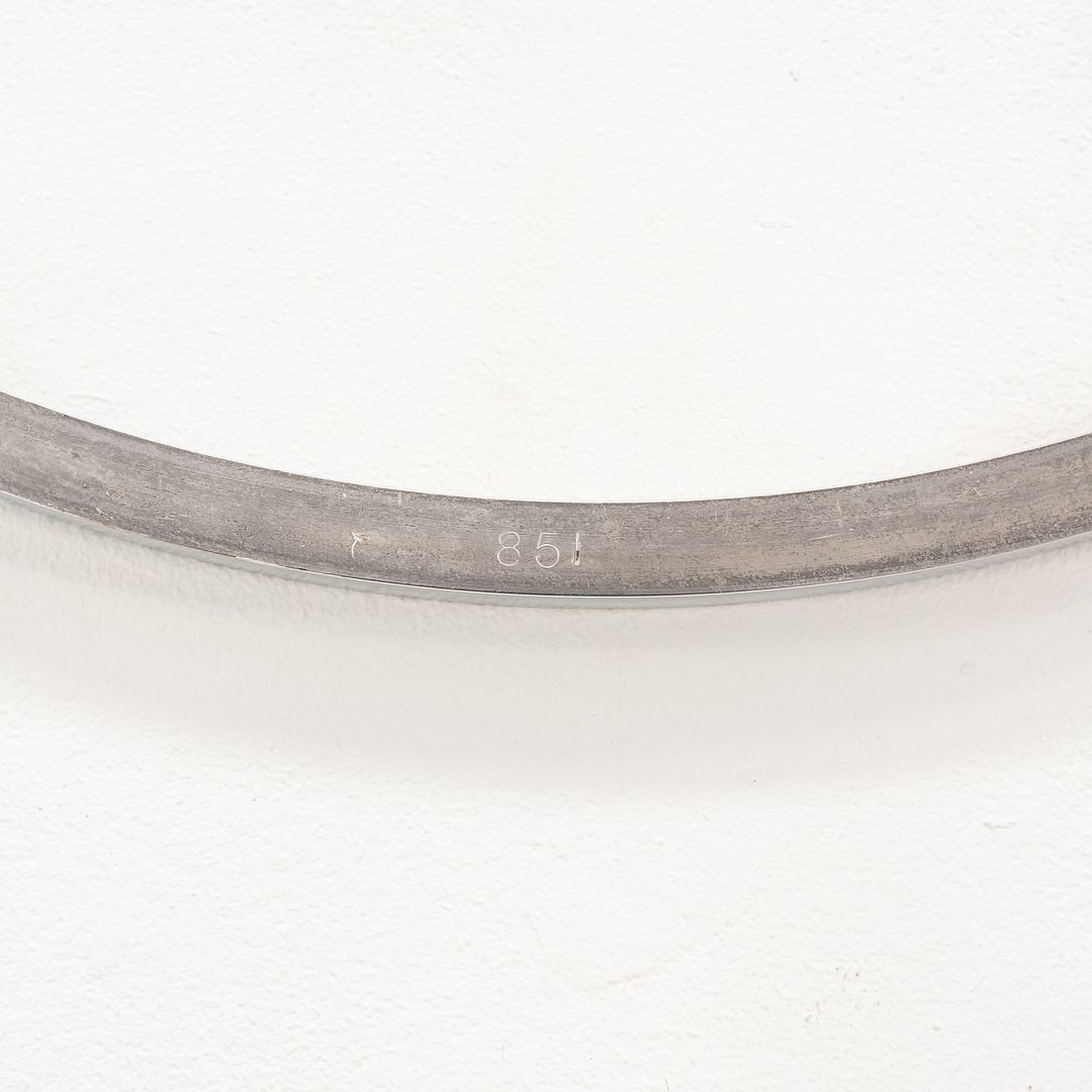 Round Steel and Marble Side Table