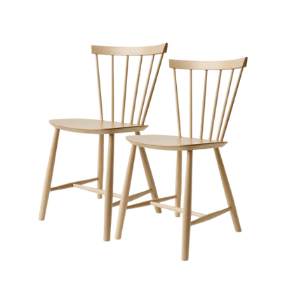 J46 Dining Chair — Beech Nature Lacquered — Set of 2