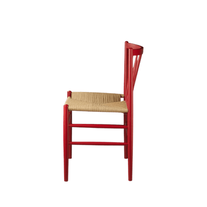 J80 Chair — Ruby Red Painted Beech