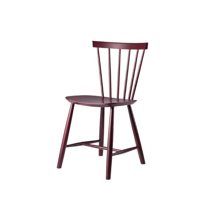 J46 Dining Chair — Black Red Painted Beech