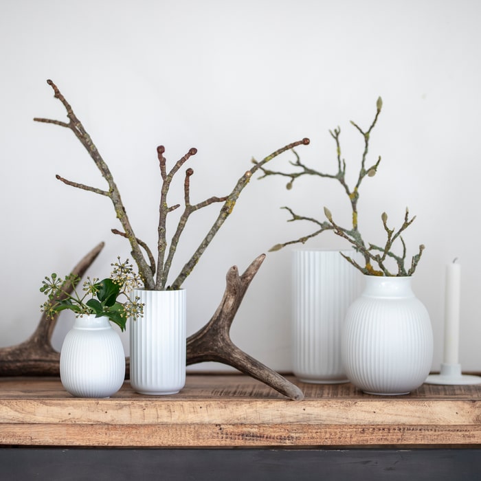 Lyngby Porcelaen Vase — White