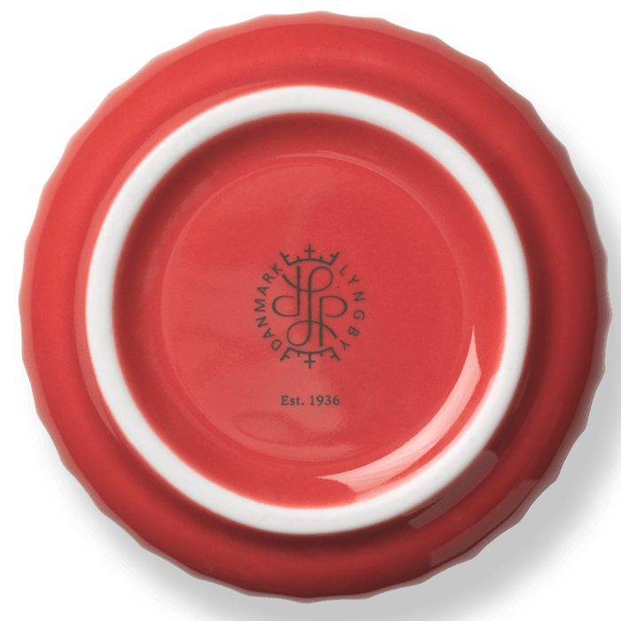 Lyngby Porcelaen Vase — Red