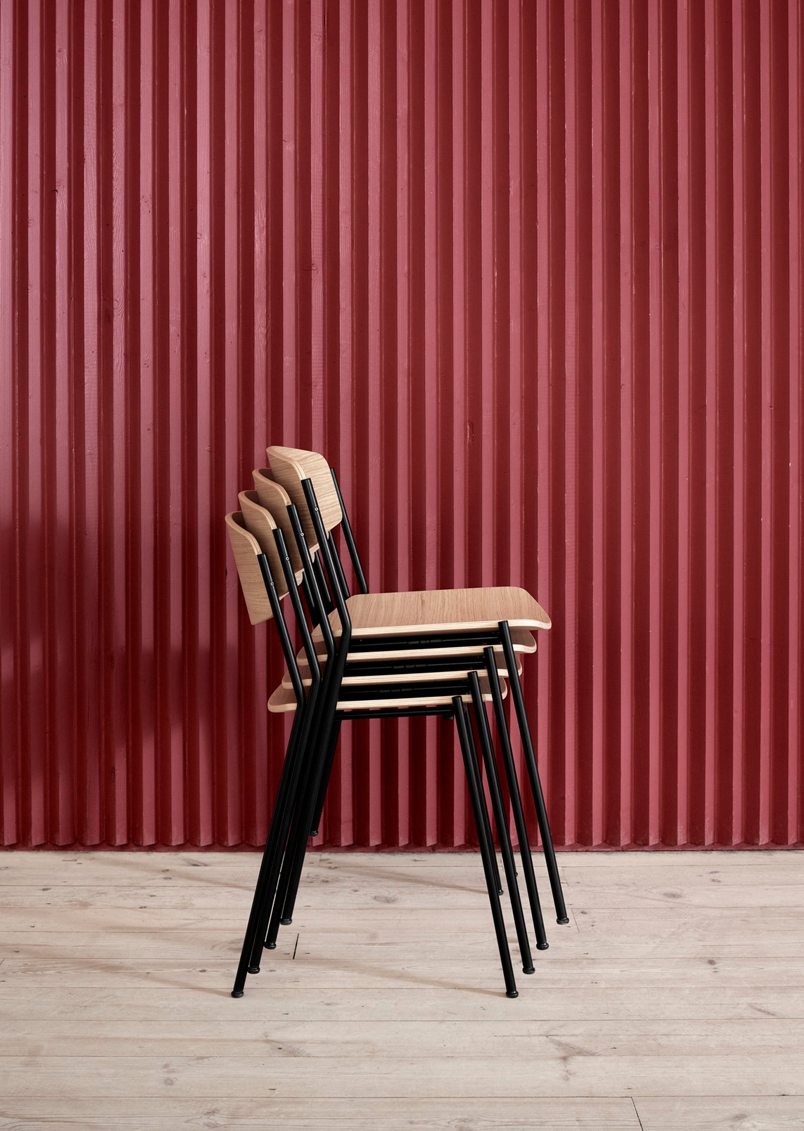 Lynderup Stacking Chair — Wood Seat