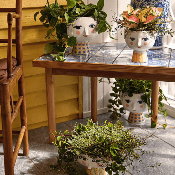 Bjørn Wiinblad Eva Flower Pot on Base — Blue