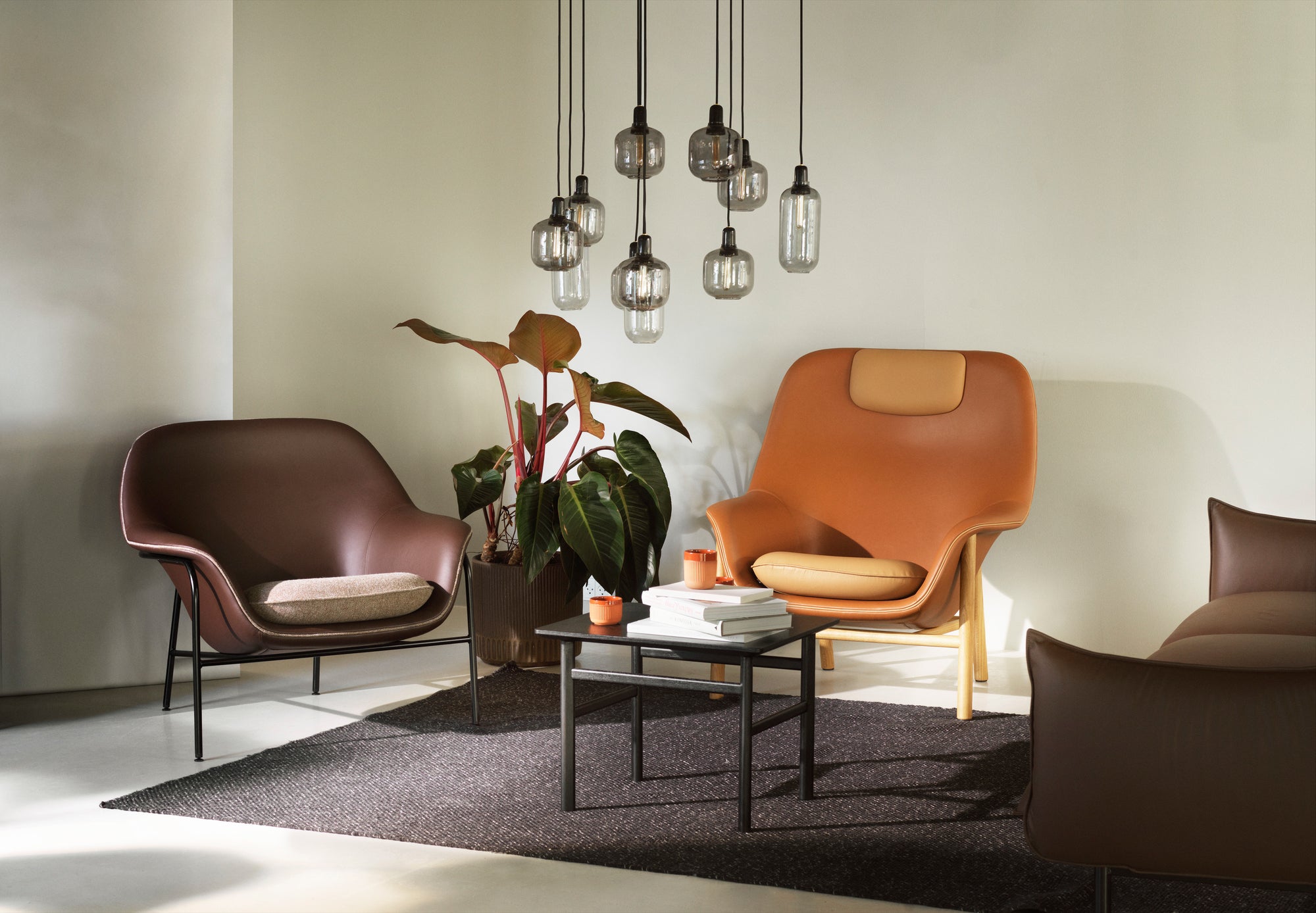Drape Lounge Chair with Headrest — Wood