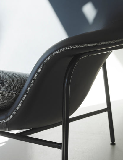 Drape Lounge Chair with Headrest — Steel