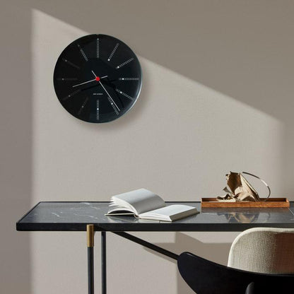 Arne Jacobsen Bankers Wall Clock — Medium Black