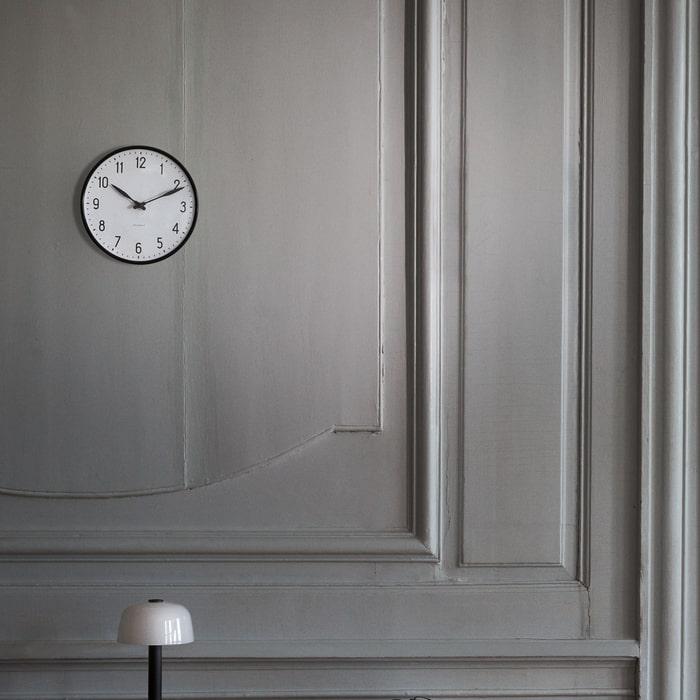 Arne Jacobsen Station Wall Clock — Large White/Black