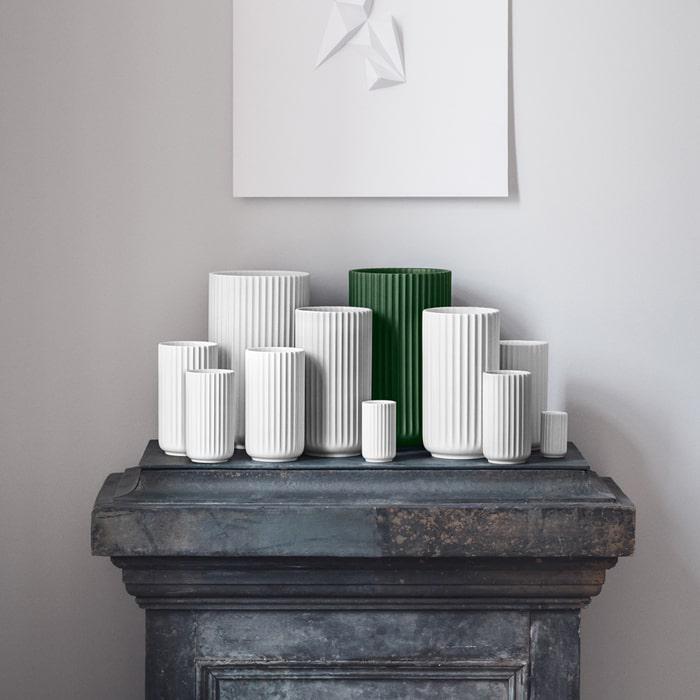 Lyngby Porcelaen Vase — Dark Green