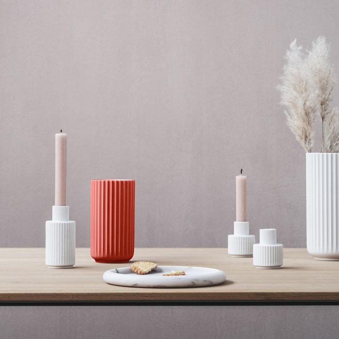 Lyngby Porcelaen Vase — Red