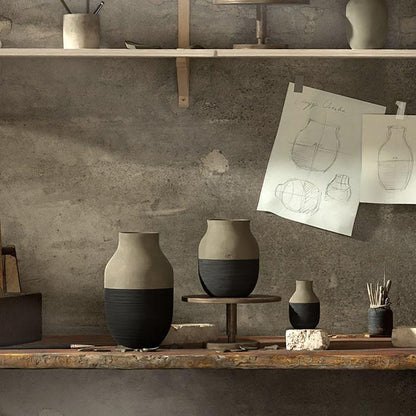 Kähler Omaggio Circulare Vase — Anthracite Grey 12.2"