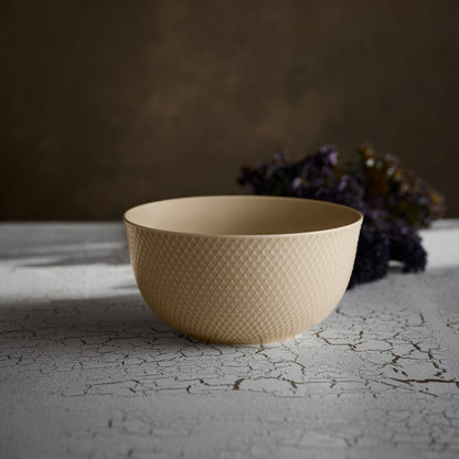 Lyngby Porcelaen Rhombe Earth Bowl — Marble 8.7"