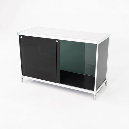 Marble, Aluminum and Glass Cabinet