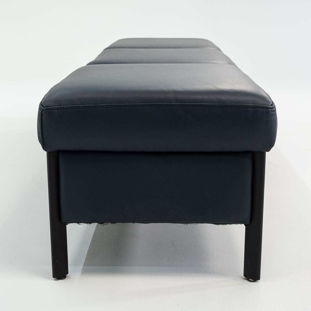 3-Seat Leather Bench