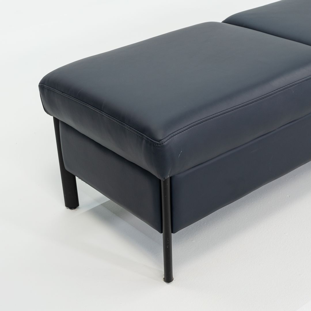 3-Seat Leather Bench