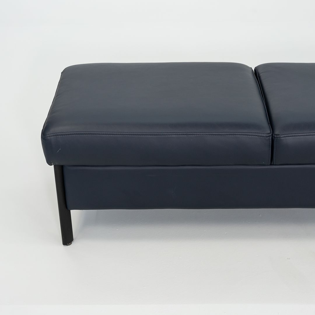 3-Seat Leather Bench