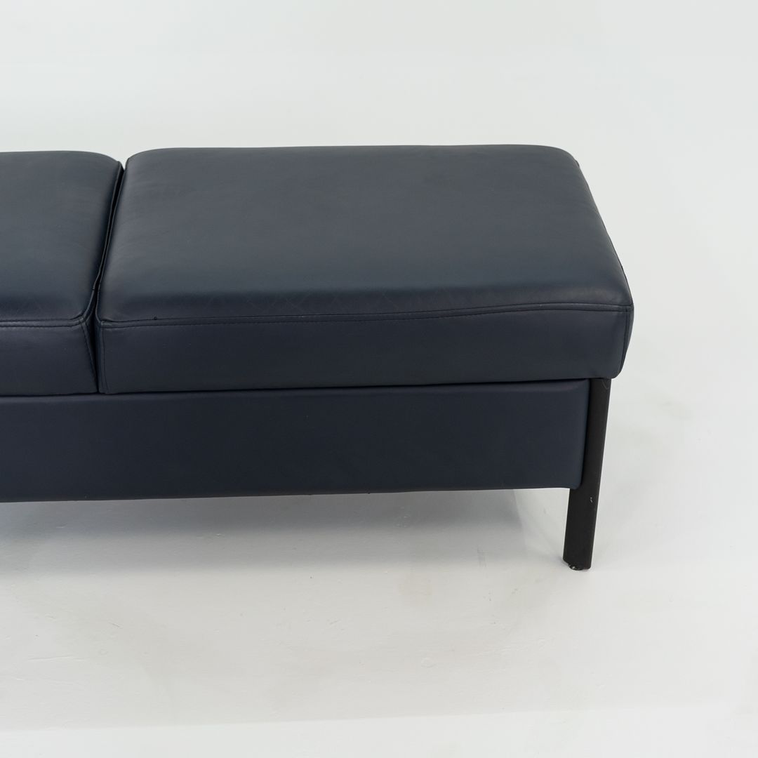 3-Seat Leather Bench