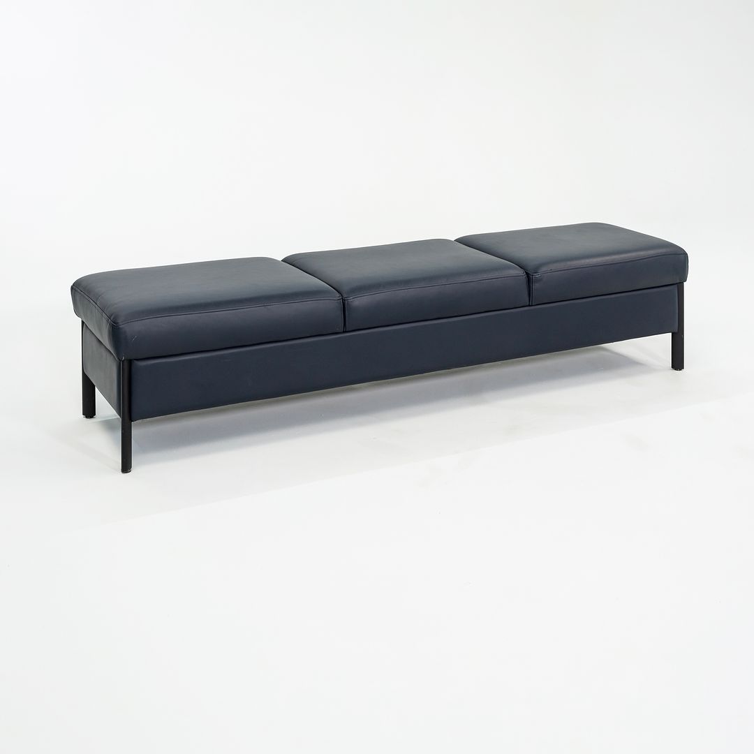 3-Seat Leather Bench